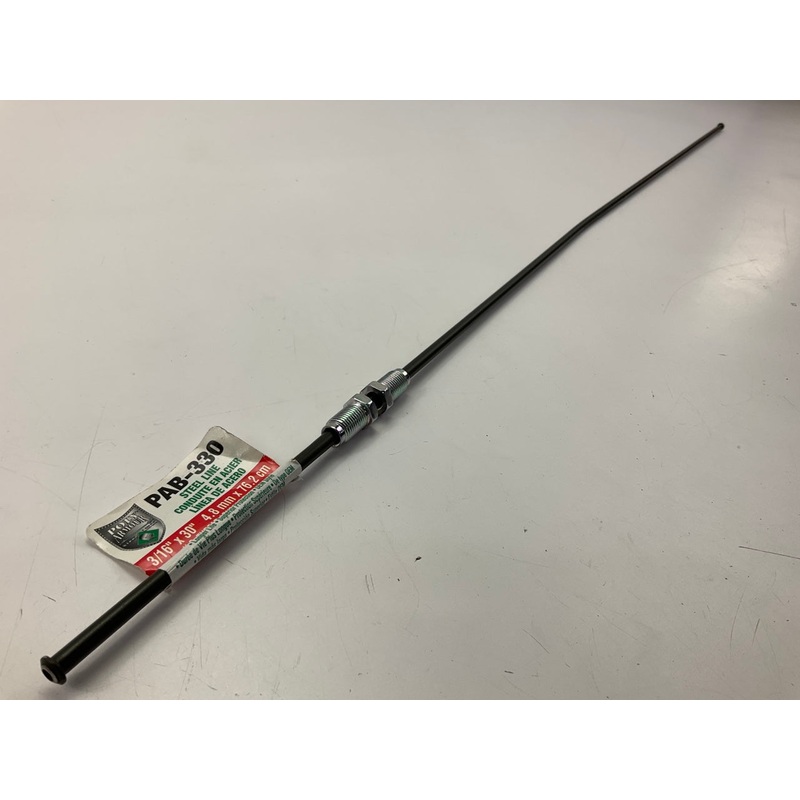 AGS PAB-330 PVF Coated Steel Brake Line: 30'' Long, 3/16'' Diameter, Universal