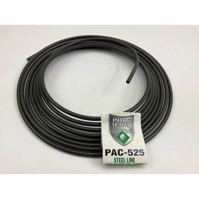 AGS PAC525 Poly-Armour PVF Steel Brake/Fuel/Trans Line Tubing Coil, 5/16'' X 25'