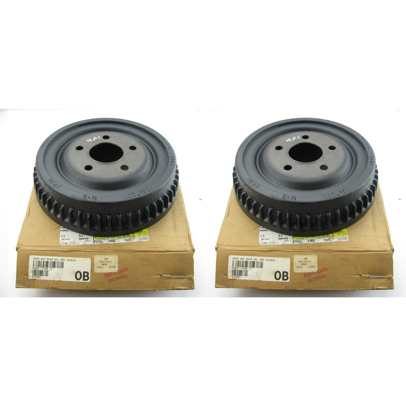 WAGON ONLY - (2) NEW GENUINE OEM Ford Rear Brake Drums - 1986-2000 Taurus WAGON