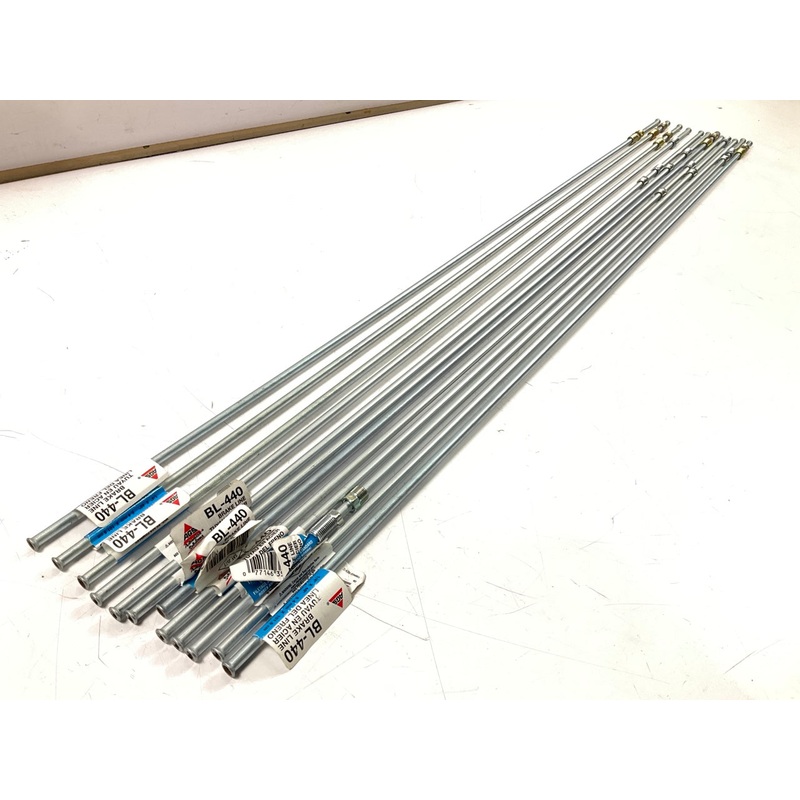 AGS BL-440 Steel Brake Lines, 1/4'' ID X 40'' Long ,  7/16-24'' Thread