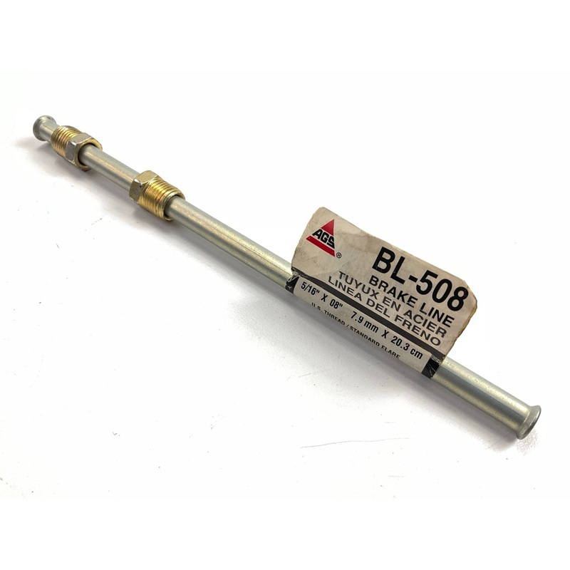 AGS BL-508 Steel Brake Line Assembly, Domestic Style, 5/16 X 8''