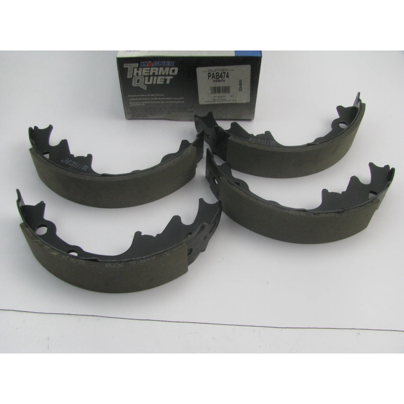 Wagner PAB474 ThermoQuiet Drum Brake Shoes - Rear