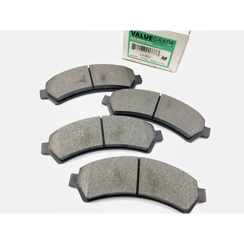 Valuegrade D726V Front Brake Pads - 1998-2004 Chevrolet S10 4WD, 97-05 Blazer