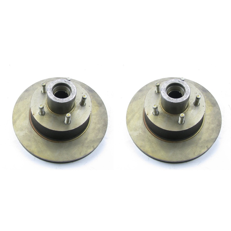 (x2) OEM Ford Front Rotor/Hub Assy. F0VY-2C202-A For 1990 Lincoln Town Car