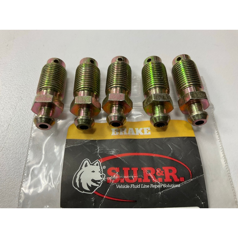 (5) SUR-R BB08 7/16'' - 24 NS Brake Caliper Bleeder Screw