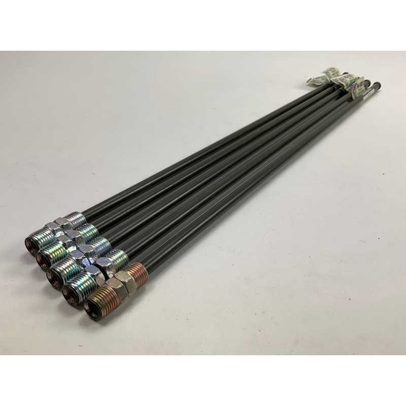 (5) AGS PA-520 PVF Coated Steel Brake Line: 20'' Long, 5/16'' Diameter, Universal