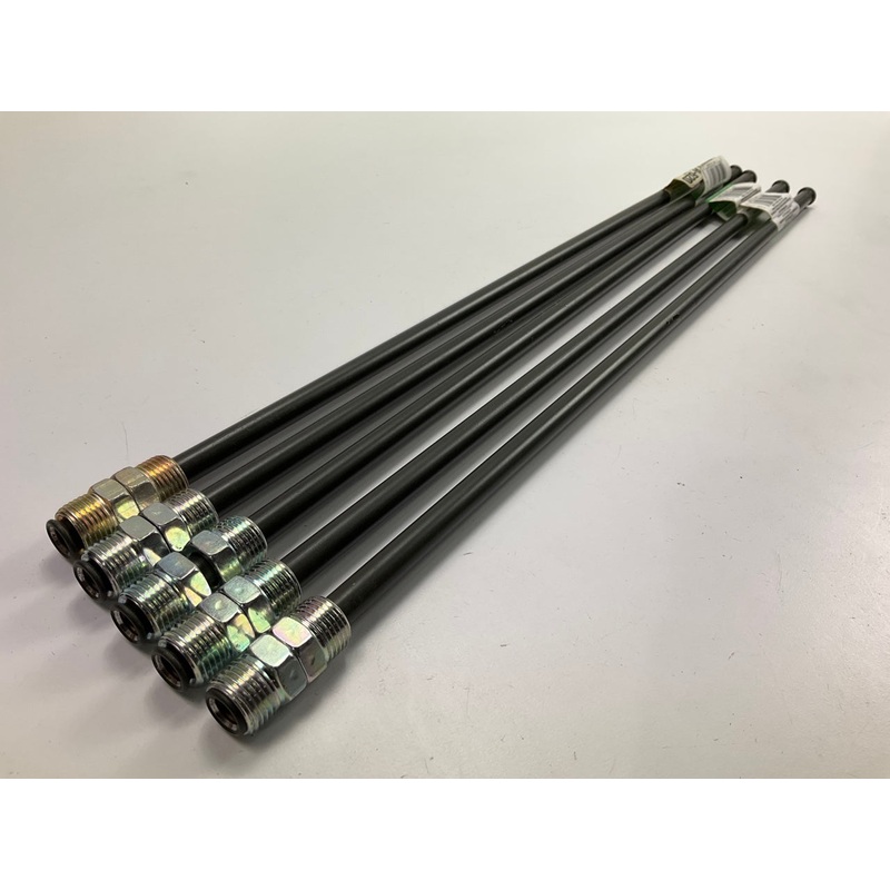 (5) AGS PA-620 PVF Coated Steel Brake Line: 20'' Long, 3/8'' Diameter, Universal