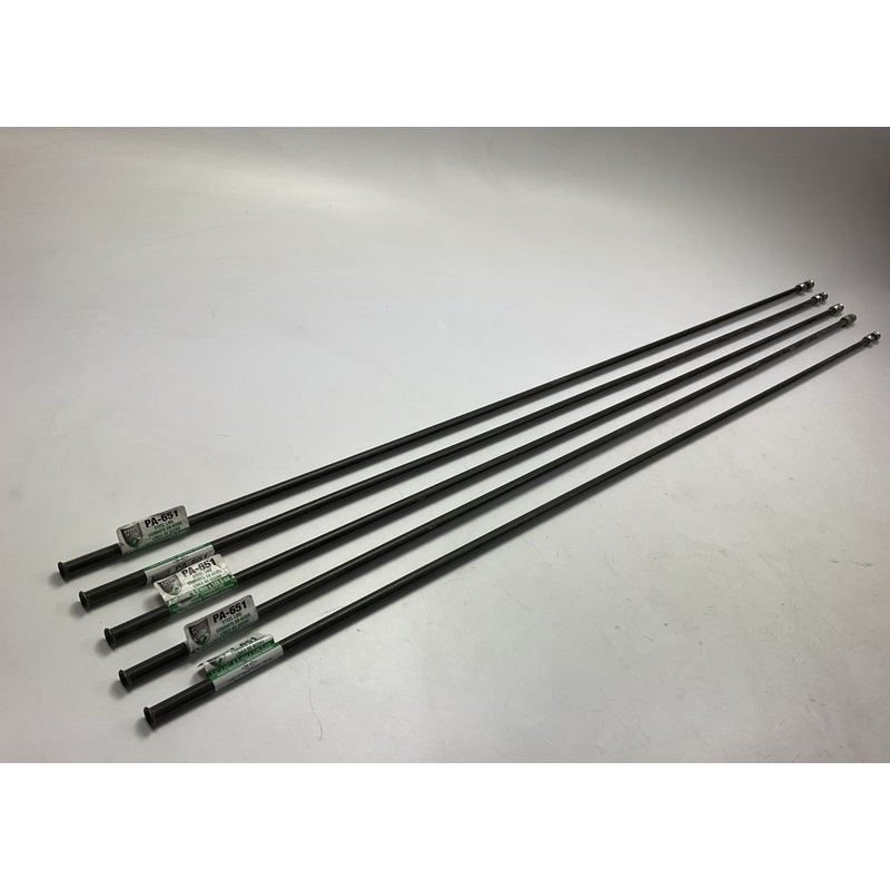 (5) AGS PA-651 PVF Coated Steel Brake Line: 51'' Long, 3/8'' Diameter, Universal