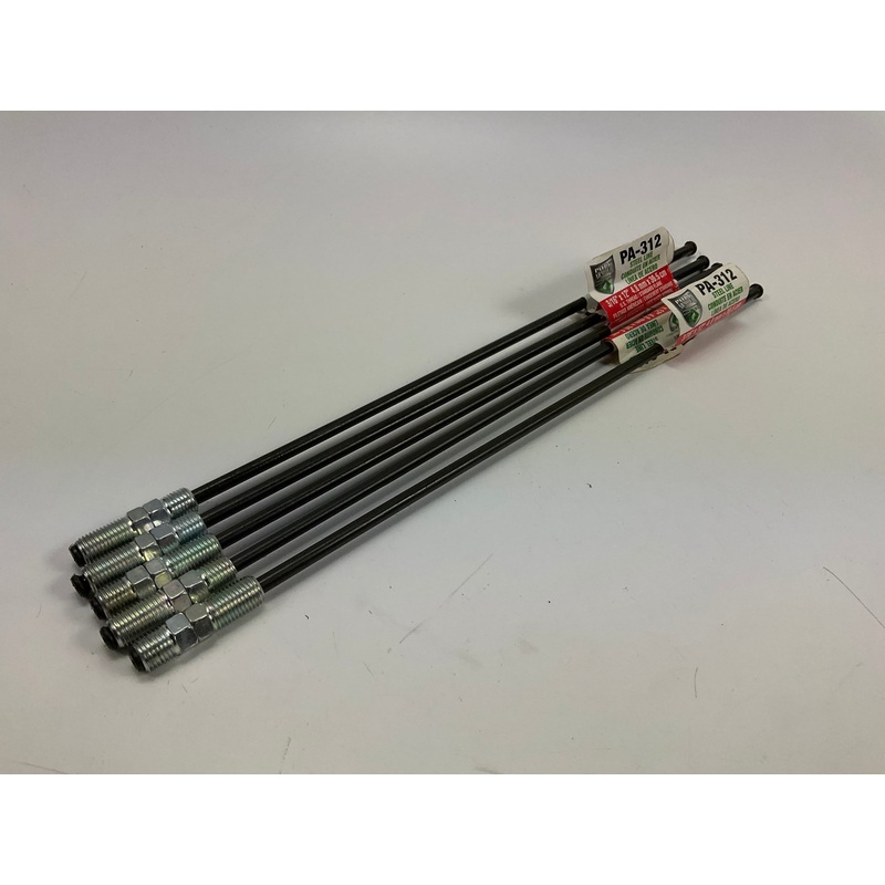 (5) AGS PA312 PVF Coated Steel Brake Line: 12'' Long, 3/16'' Diameter, Universal