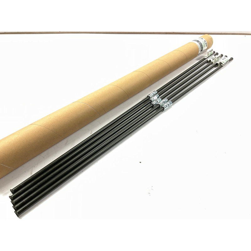 (5) AGS PA530 PVF Coated Steel Brake Line 30'' Long, 5/16'' Diameter, 1/2'' Fitting