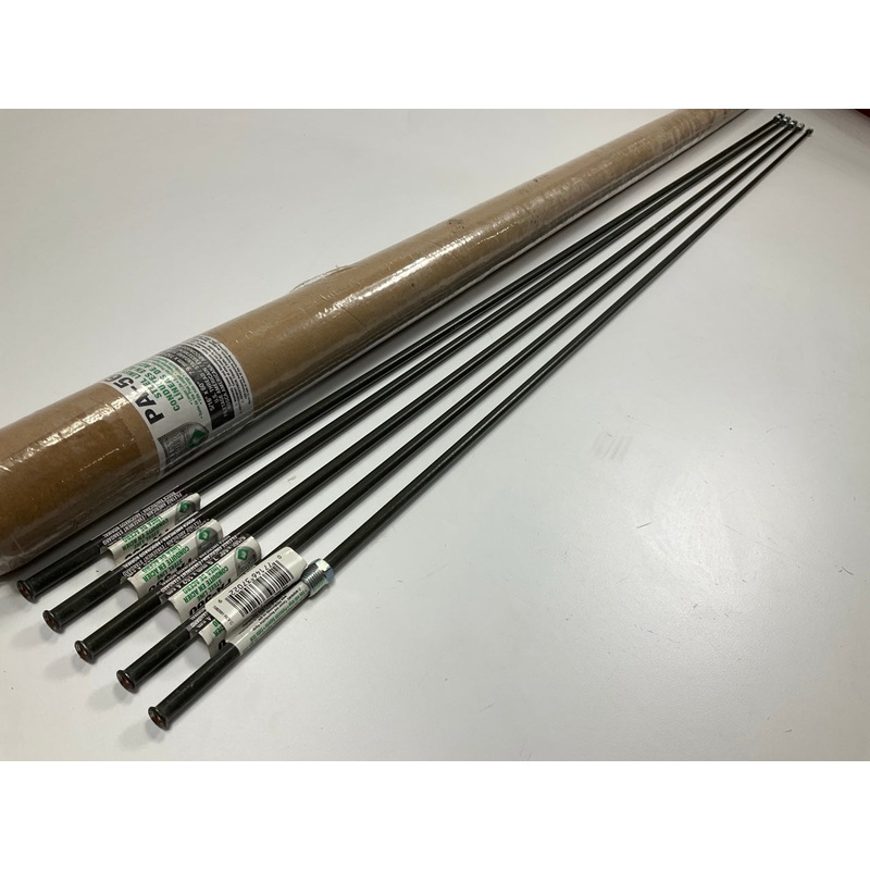 (5) AGS PA560 PVF Coated Steel Brake Lines 60'' Long, 5/16'' Diameter, 1/2'' Thread