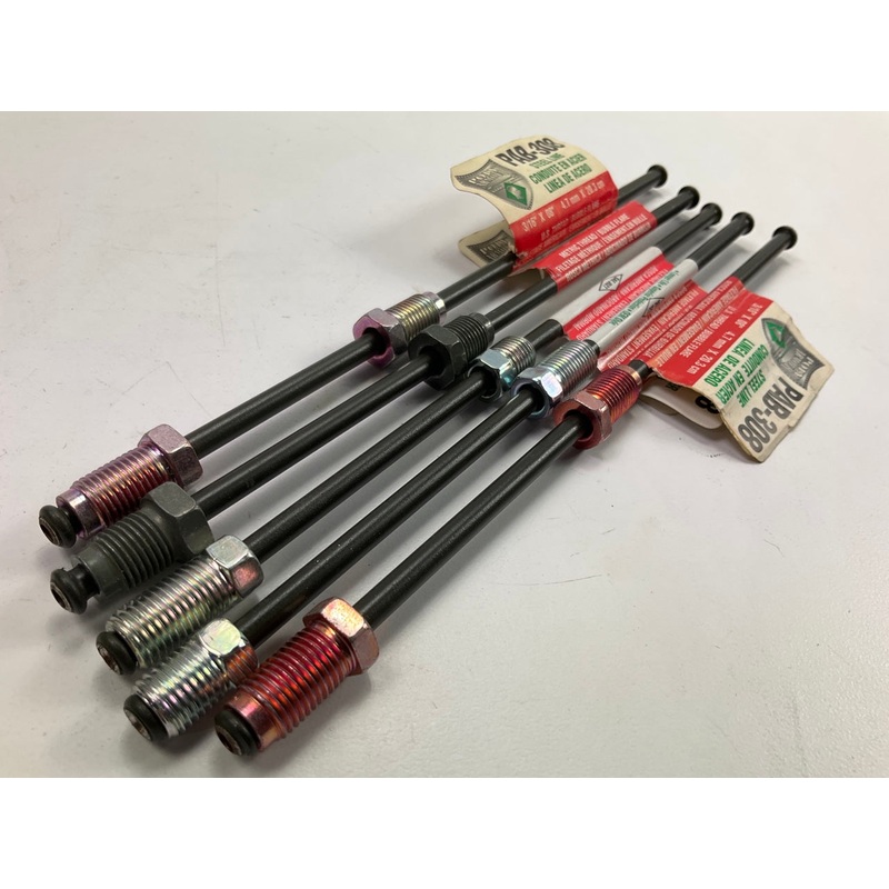 (5) AGS PAB-308 PVF Coated Steel Brake Line: 8'' Long, 3/16'' Diameter, Universal
