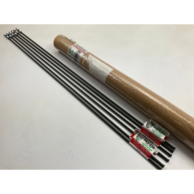 (5) AGS PAJ-330 PVF Coated Steel Brake Line, 30'' Long, 3/16'' Diameter, Universal