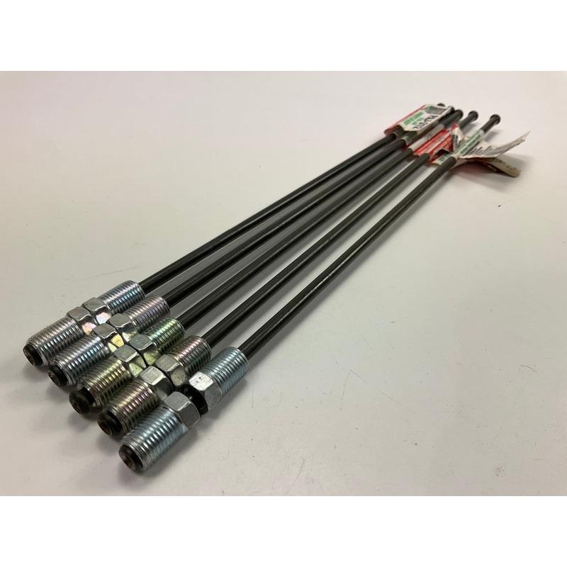 (5) AGS PAJ312 Metric M10x1 Thread Standard Flare Steel Brake Lines 3/16  X 12''