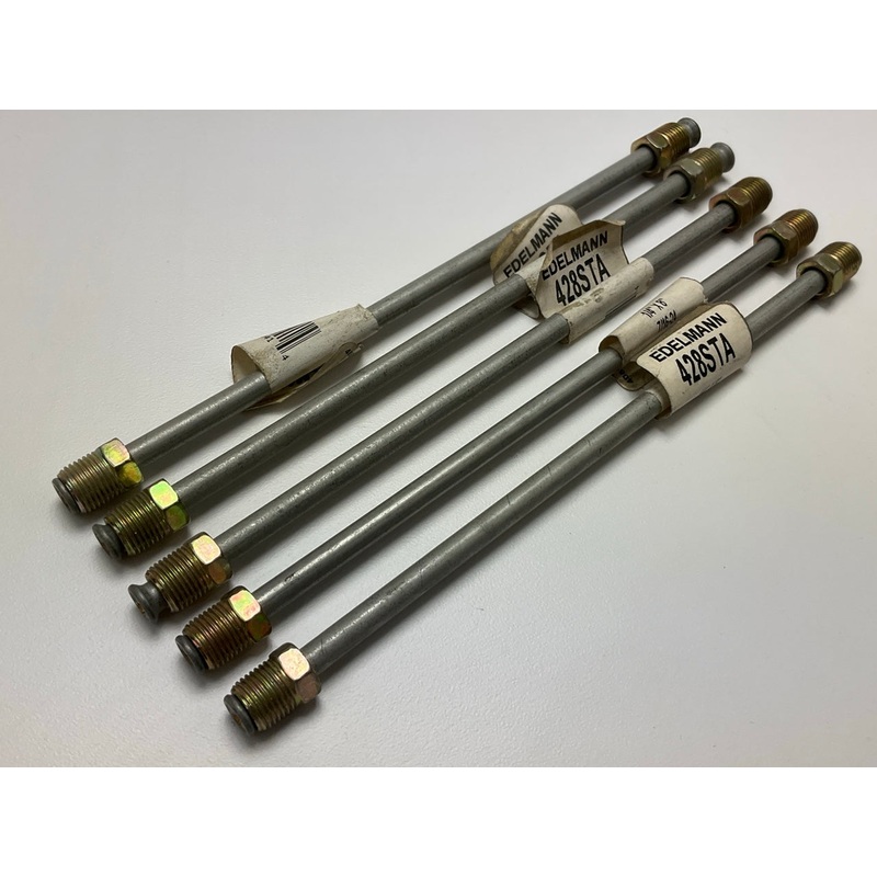 (5) Edelmann 428STA Brake Lines 1/4'' X 8'', 7/16-24 Fittings For Chevy GM