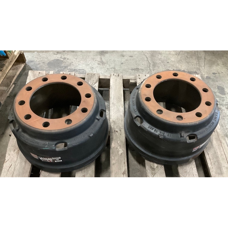 (2) Webb 56864F Outboard Brake Drum, 16.5'' X 7'', 10 Hole, Replaces 3123788002