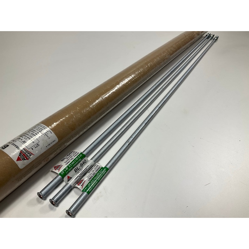(3) AGS BL640 Copper Nickel Alloy Brake Line, 40'' Long, 3/8'' Diameter, Universal