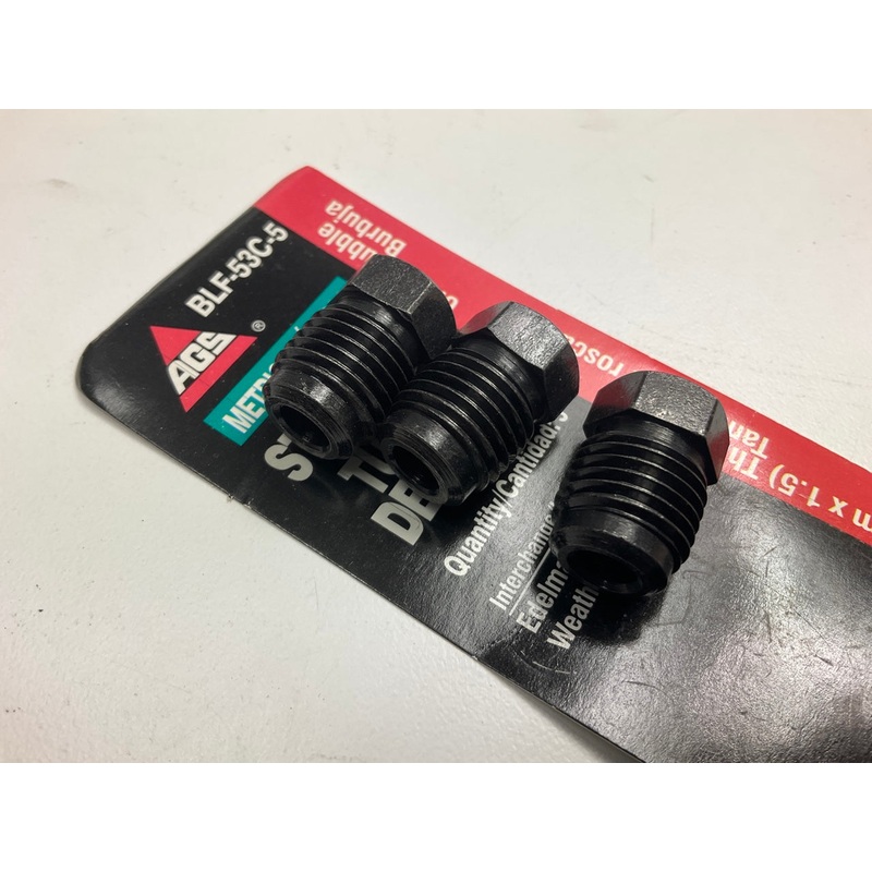 (3) AGS BLF-53C Steel Tube Nut, 6mm (M14 X 1.5) Bubble