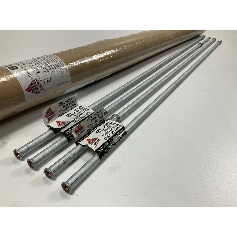 (4) AGS BL-530 Domestic Steel Brake Line, 5/16'' X 30'' Long