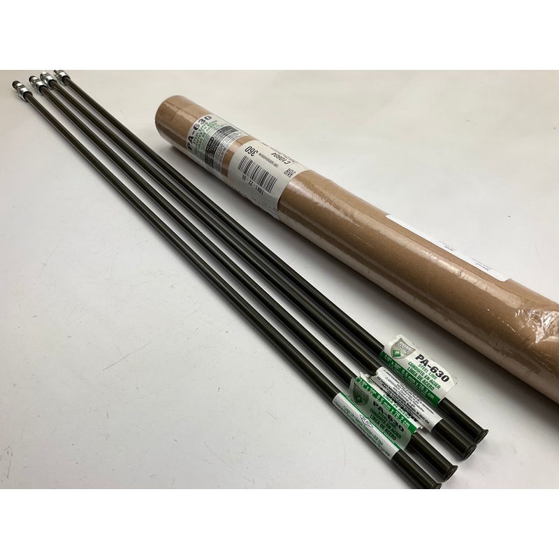(4) AGS PA-630 PVF Coated Steel Brake Line: 30'' Long, 3/8'' Diameter, Universal