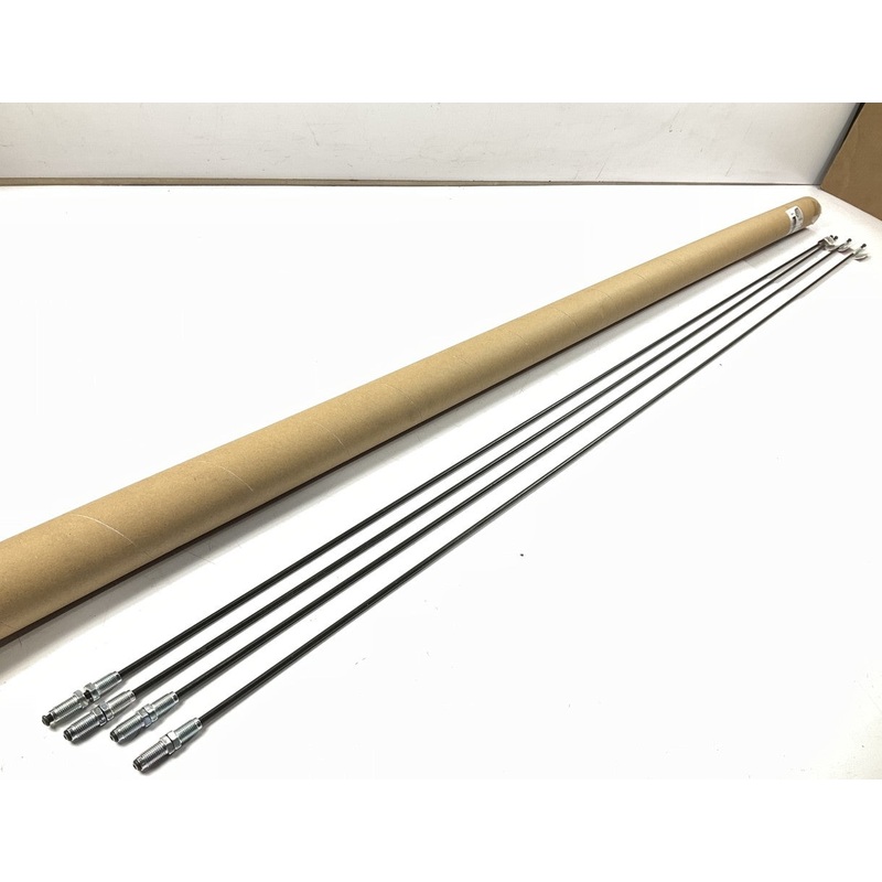 (4) AGS PAB-360 Coated Steel Brake Line: 60'' Long, 3/16'' ID, 3/8-24'' Thread Dia
