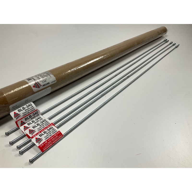 (5) AGS BLB-340 Brake Lines, 3/16 X 40'',  3/8-24 IN Thread Fittings