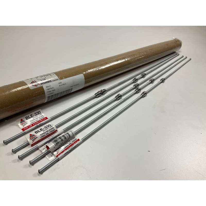 (5) AGS BLE-330 European Steel Brake Line - 3/16'' Diameter X 30'' Long