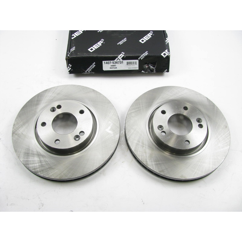 (2) Oef3 1407-536731 Front Brake Rotors PAIR For 2015-2019 Kia Soul EV ELECTRIC