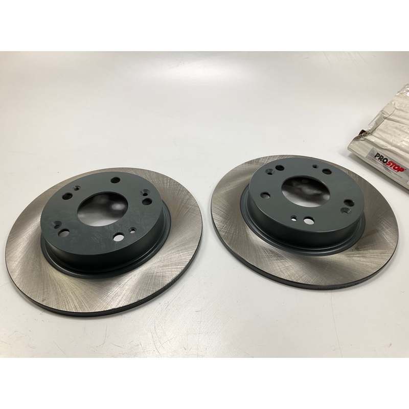 (2) Pro Stop 31420GP Rear Brake Rotor - COATED  For 2009-2015 Honda Civic