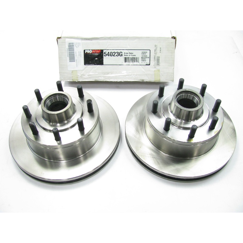 (2) Pro Stop 54023G Disc Brake Rotor And Hub Assembly - Front