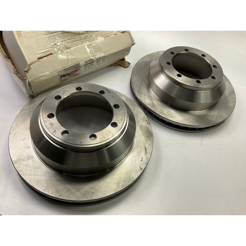 (2) Pro Stop 54163G Rear Disc Brake Rotor For 2008-2024 Ford E-350 Super Duty