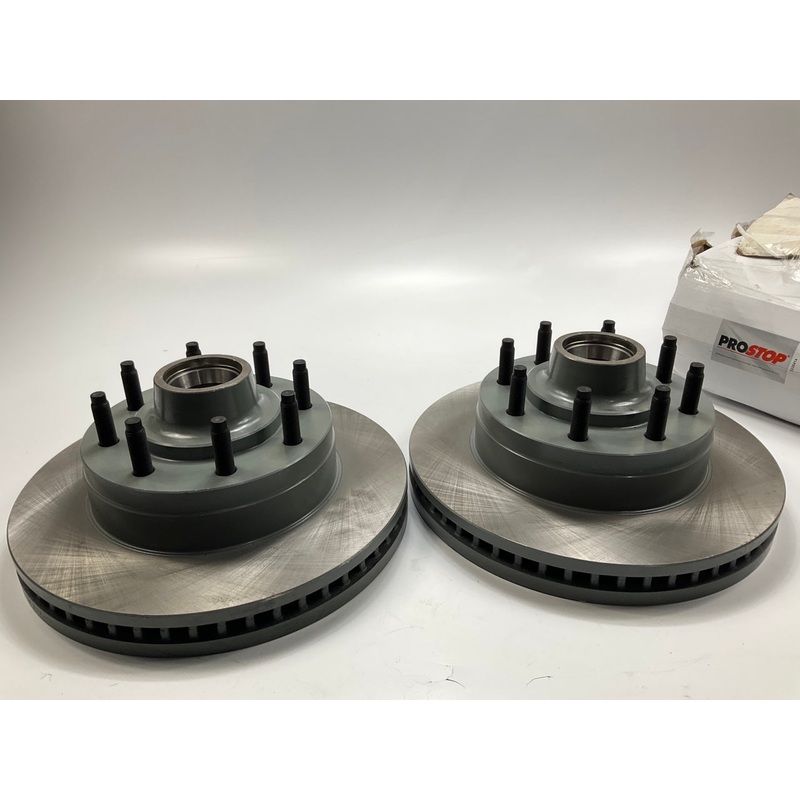 (2) Pro Stop 54164GP Front Brake Rotor & Hub, 8-lug