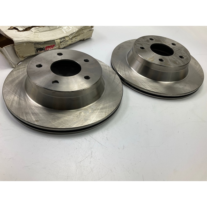 (2) Pro Stop 5555G Front Brake Rotor For 1984-1987 Chevrolet Corvette