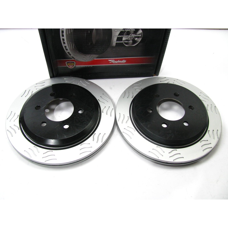 (2) Raybestos 680106PER Performance S-Groove Disc Brake Rotor - Rear