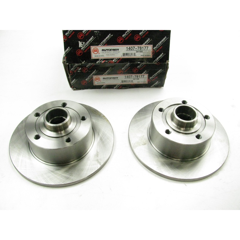 (2) Autopart International 1407-78177 Rear Brake Rotors For 1996-2002 Audi A4