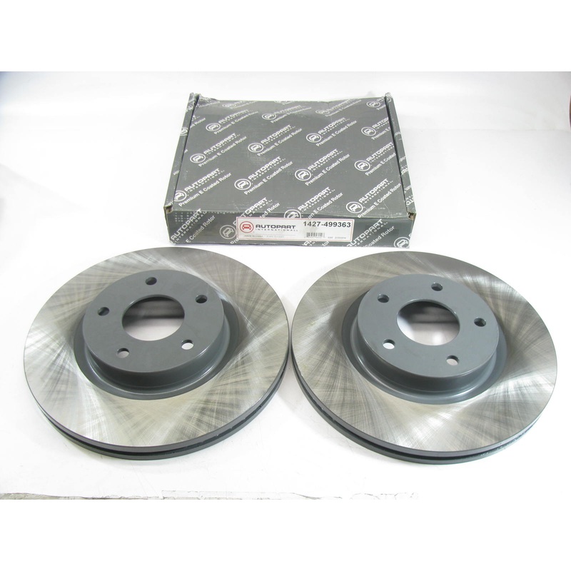(2) Autopart International 1427-499363 E-Coated Disc Brake Rotor - Front