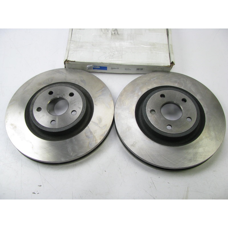 (2) Bendix PRT6172 FRONT Disc Brake Rotors