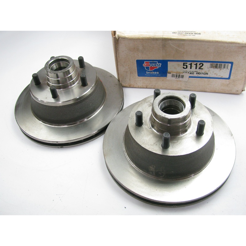 (2) Carquest 5112 Front Disc Brake Rotor & Hub