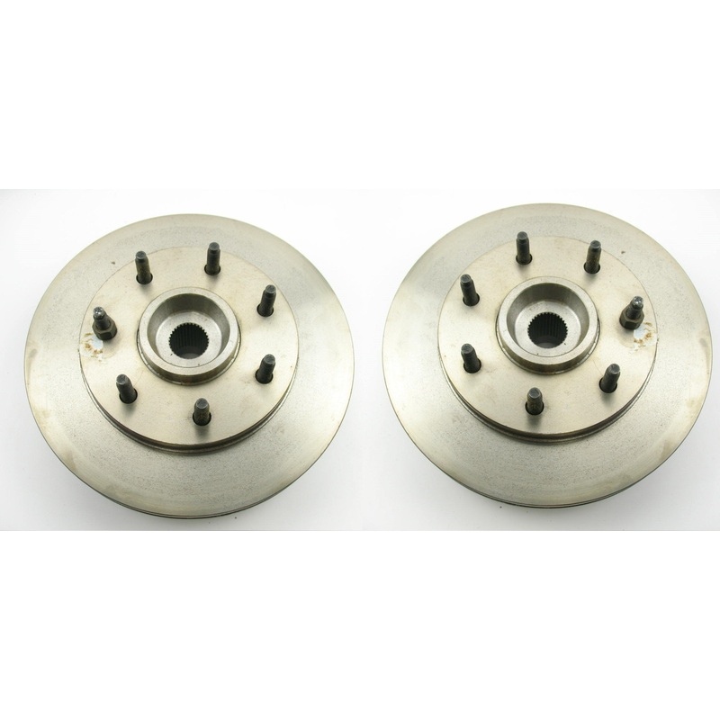 (2) Ford XL3Z-1102-B FRONT Rotors & Wheel Hubs - 02-03 F-150 4WD 7-lug Rear ABS