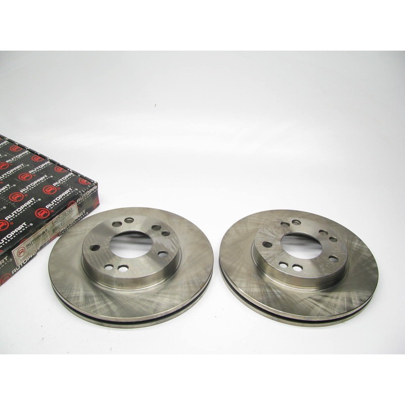 (2) Front Disc Brake Rotors 1407-78793 For 84-87 Mercedes-Benz 190D, 88-93 190E