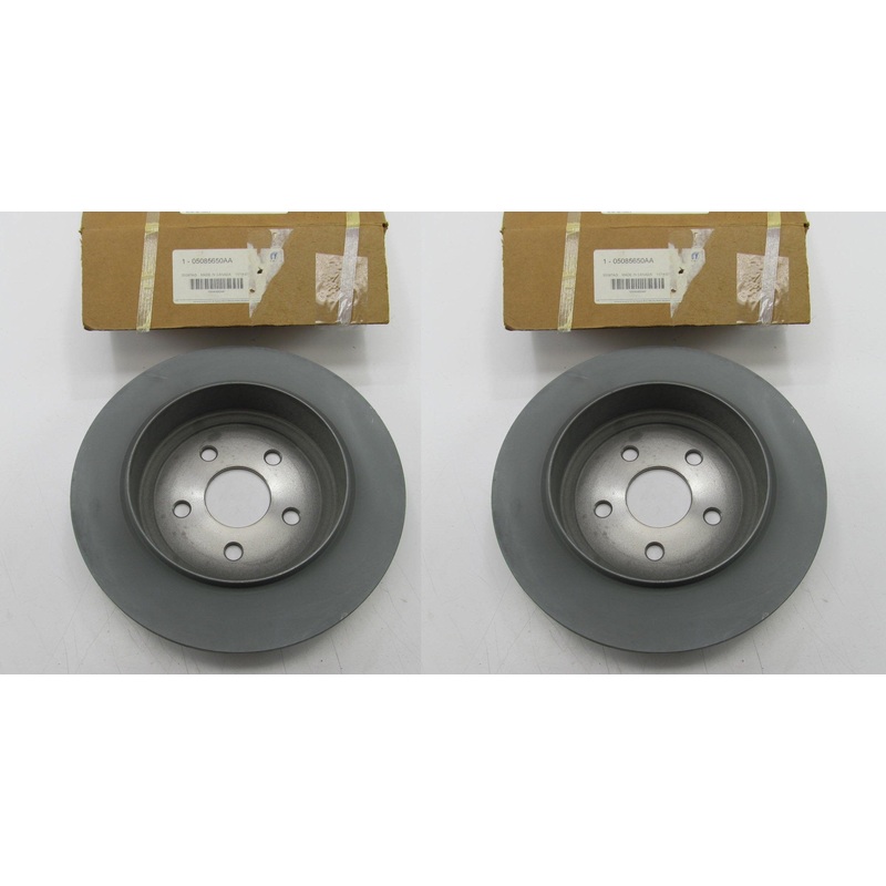 (2) GENUINE OEM For Mopar 5085650AA REAR Brake Rotors