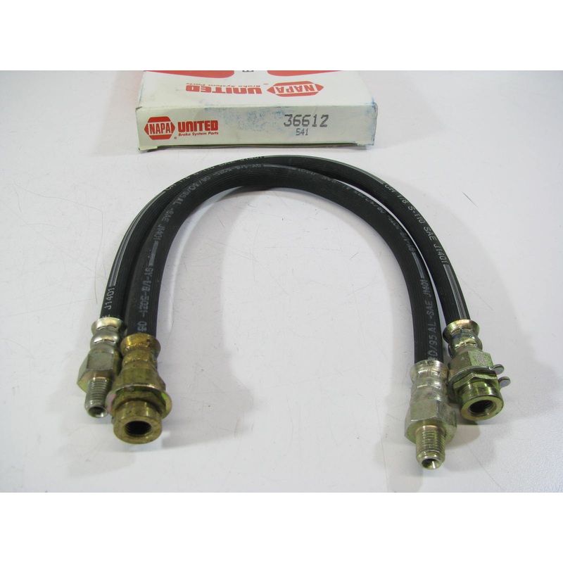 (2) Napa 36612 Brake Hydraulic Hose - Front Left / Right