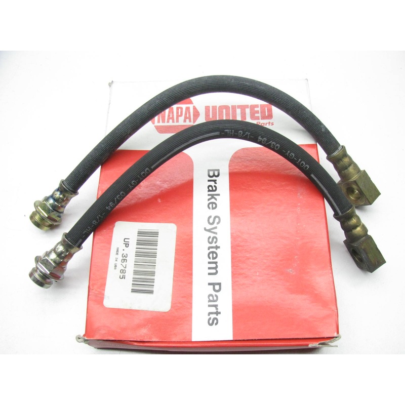 (2) Napa 36785 Brake Hydraulic Hoses - Front - PAIR AS SHOWN
