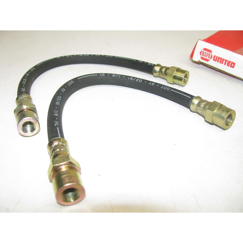 (2) Napa 380015 REAR Hydraulic Brake Hoses For 1987-1990 Volkswagen Fox
