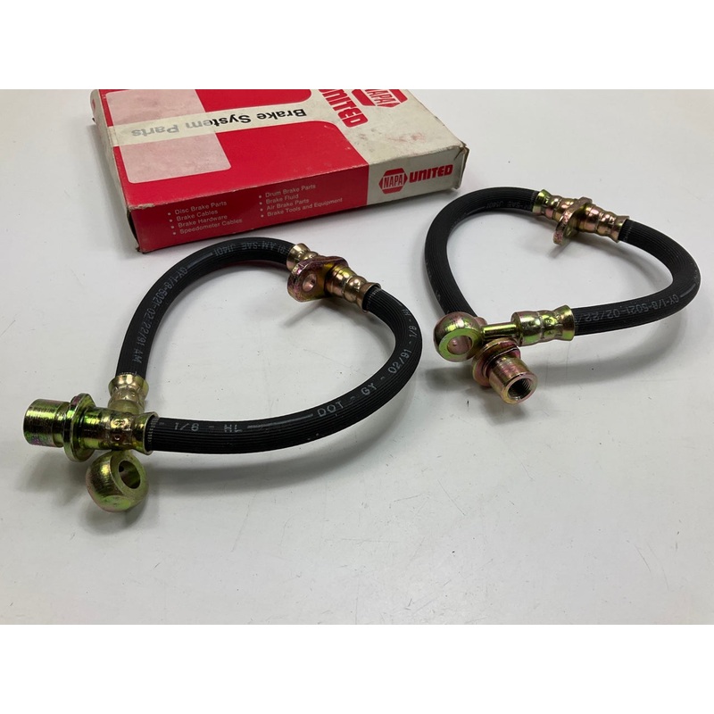 (2) Napa 38728 Rear Brake Hoses For 1986-1989 Acura Integra