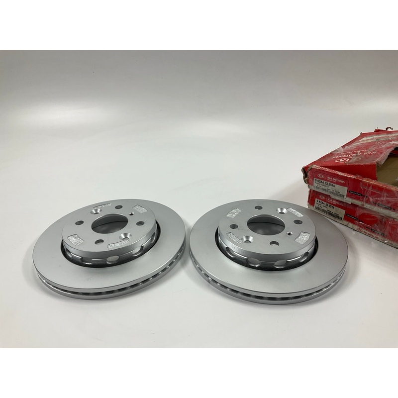 (2) New Front Brake Rotors OEM For 1994-2001 Kia Sephia 0K2AA33251A