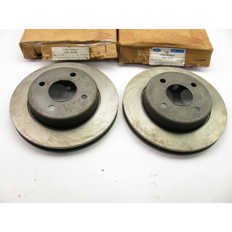 (2) NEW GENUINE OEM Ford E7SZ-2C026-A REAR Brake Rotors