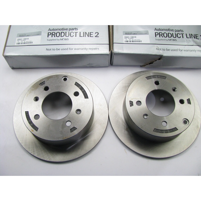 (2) NEW GENUINE Rear Brake Rotors OEM For 1999-2005 Hyundai Sonata 5841138310