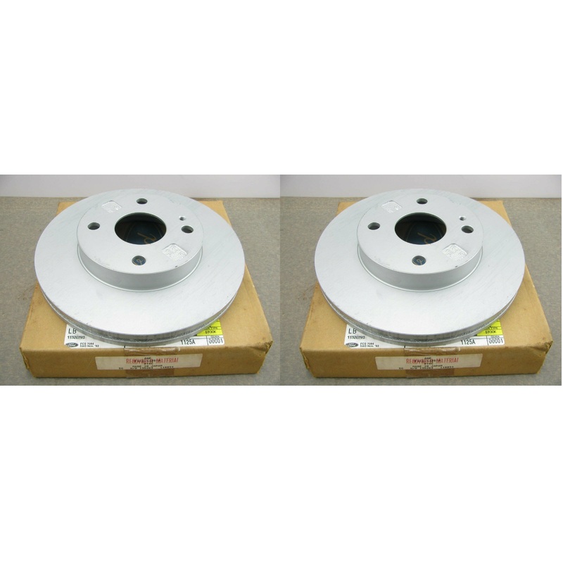 (2) NEW - OEM Ford F1CZ-1125-A Front Disc Brake Rotor 1991-1998 Escort W/ 9.25''