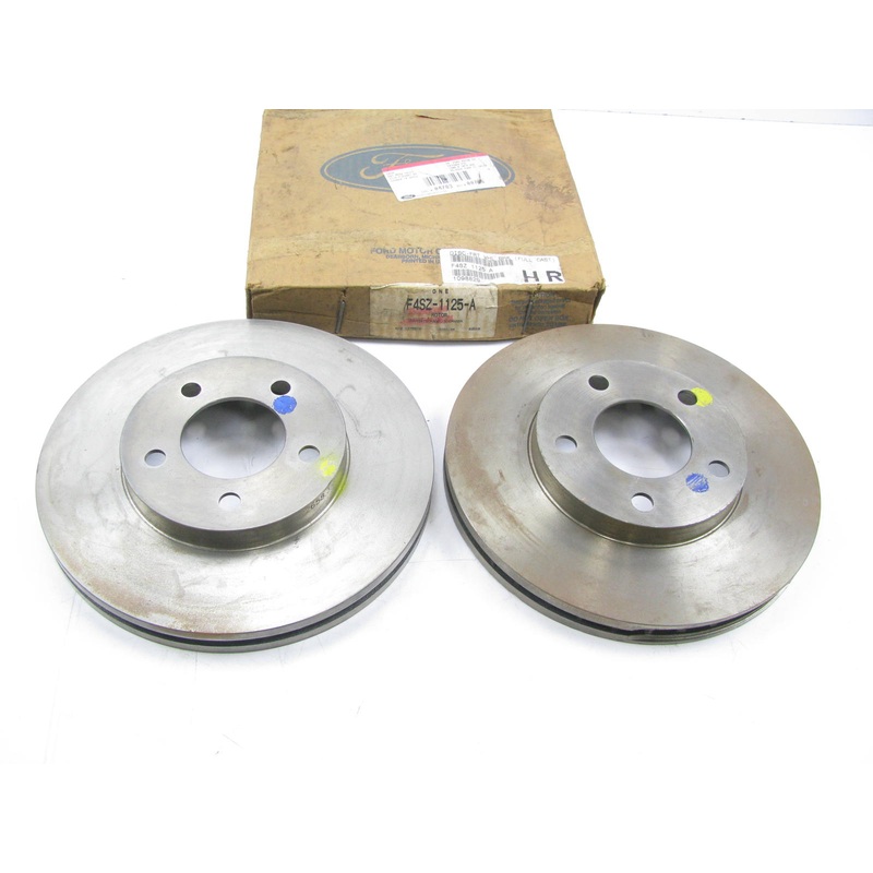 (2) NEW - OEM Ford F4SZ-1125-A Front Disc Brake Rotors PAIR